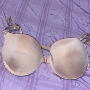 Shein Beige Size Medium Push-up Underwire Bra Adjustable Straps Front Closure